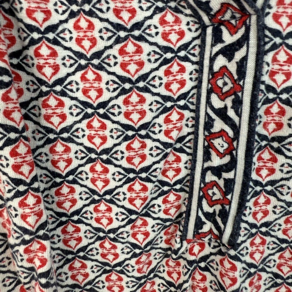 Max Studio tank top red and Black Patterned Blouse paisley geometric floral - Picture 8 of 12